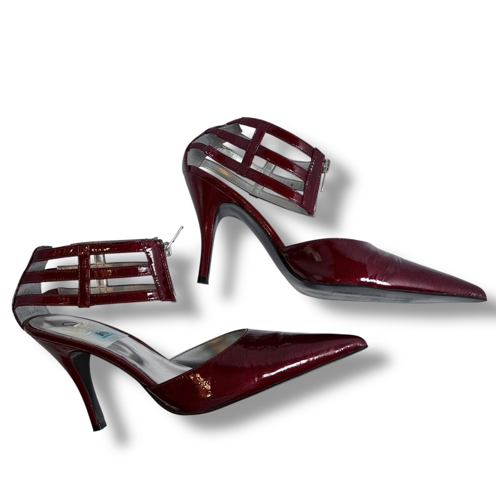 Carlos by Carlos Santana Convert Red Patent Leather Heels Ankle Strap 9.5 - Picture 6 of 16